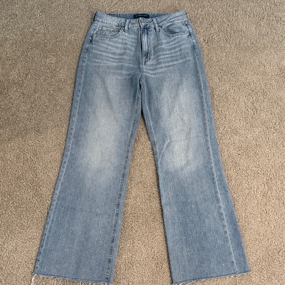 Aeropostale Light Blue High Rise Wide Leg Jeans